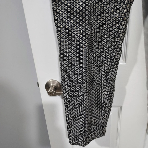 Lord & Taylor Woman Black, White & Metallic Gold Kelly Pull On Pants Size 18 W - Picture 4 of 14